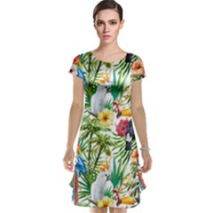 Jungle Birds Cap Sleeve Nightdress by goljakoff