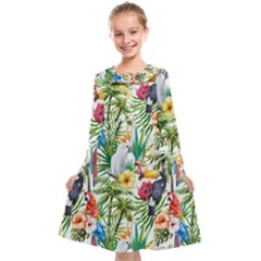 Jungle Birds Kids  Midi Sailor Dress