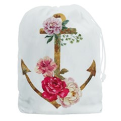 Flowers Anchor Drawstring Pouch (3xl) by goljakoff