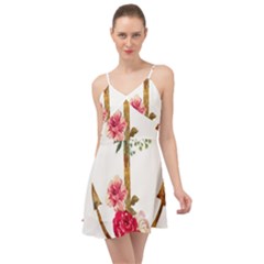 Flowers Anchor Summer Time Chiffon Dress by goljakoff