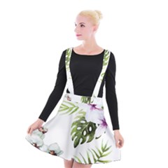 Flowers Suspender Skater Skirt