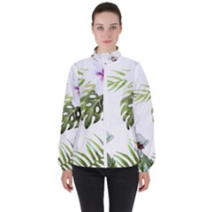 Flowers Women s High Neck Windbreaker by goljakoff