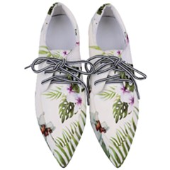 Flowers Pointed Oxford Shoes by goljakoff
