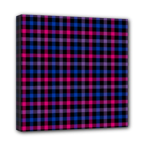 Bisexual Pride Checkered Plaid Mini Canvas 8  X 8  (stretched) by VernenInk