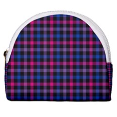 Bisexual Pride Checkered Plaid Horseshoe Style Canvas Pouch by VernenInk