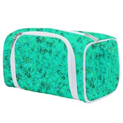 Aqua Marine Glittery Sequins Toiletries Pouch by essentialimage