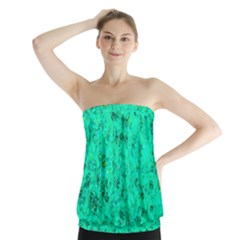 Aqua Marine Glittery Sequins Strapless Top by essentialimage