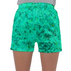 Aqua Marine Glittery Sequins Sleepwear Shorts by essentialimage