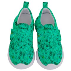 Aqua Marine Glittery Sequins Kids  Velcro No Lace Shoes by essentialimage