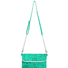 Aqua Marine Glittery Sequins Mini Crossbody Handbag by essentialimage