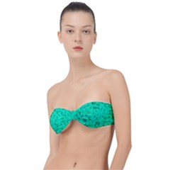 Aqua Marine Glittery Sequins Classic Bandeau Bikini Top  by essentialimage