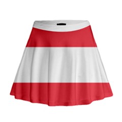 Flag Of Austria Mini Flare Skirt