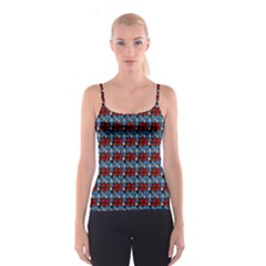 Red And Blue Spaghetti Strap Top