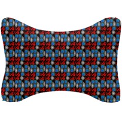 Red And Blue Seat Head Rest Cushion by Sparkle