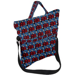 Red And Blue Fold Over Handle Tote Bag by Sparkle