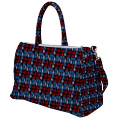 Red And Blue Duffel Travel Bag by Sparkle