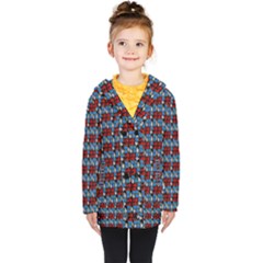Red And Blue Kids  Double Breasted Button Coat by Sparkle