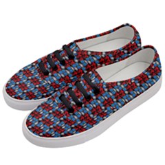 Red And Blue Women s Classic Low Top Sneakers by Sparkle