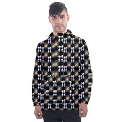 Shiny Skull Men s Front Pocket Pullover Windbreaker by Sparkle