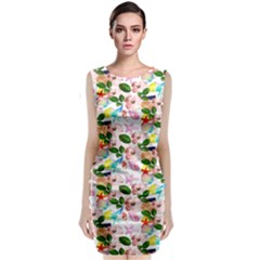 Painted Flowers Classic Sleeveless Midi Dress by Sparkle