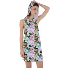 Painted Flowers Racer Back Hoodie Dress by Sparkle