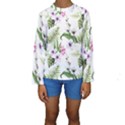 Summer flowers Kids  Long Sleeve Swimwear View1