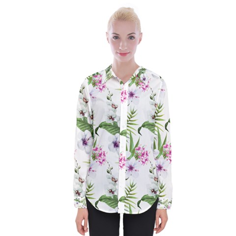 Summer Flowers Womens Long Sleeve Shirt by goljakoff