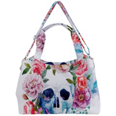 Skull And Flowers Double Compartment Shoulder Bag by goljakoff