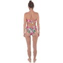 Pink flowers Tie Back One Piece Swimsuit View2