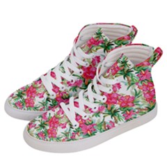 Pink Flowers Women s Hi-top Skate Sneakers by goljakoff