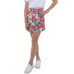 Pink Flowers Kids  Tennis Skirt by goljakoff