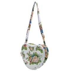 Vintage Flowers Heart Shoulder Bag