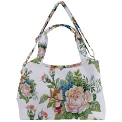 Vintage Flowers Double Compartment Shoulder Bag