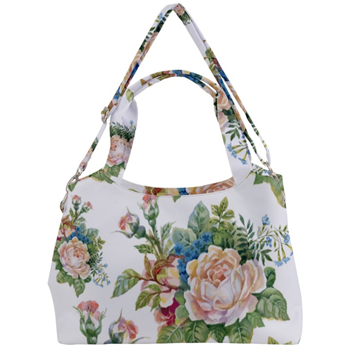 Vintage flowers Double Compartment Shoulder Bag