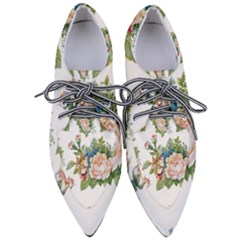 Vintage Flowers Pointed Oxford Shoes by goljakoff