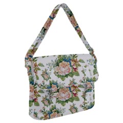 Vintage Flowers Pattern Buckle Messenger Bag by goljakoff