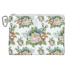 Vintage Flowers Pattern Canvas Cosmetic Bag (xl) by goljakoff