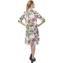 Flowers Long Sleeve Mini Shirt Dress View2