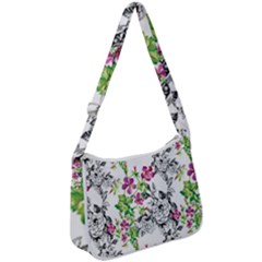 Flowers Zip Up Shoulder Bag by goljakoff
