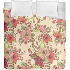 Vintage Garden Flowers Duvet Cover Double Side (king Size)