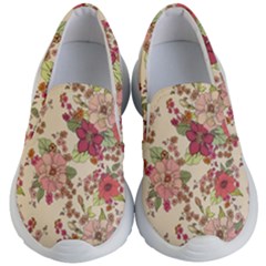 Vintage Garden Flowers Kids Lightweight Slip Ons by goljakoff