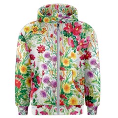 Summer Flowers Men s Zipper Hoodie by goljakoff