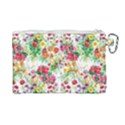 Summer flowers pattern Canvas Cosmetic Bag (Large) View2