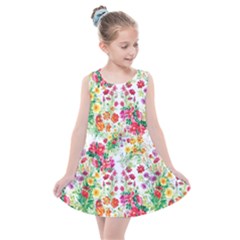 Summer Flowers Pattern Kids  Summer Dress by goljakoff