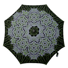 Calm In The Flower Forest Of Tranquility Ornate Mandala Hook Handle Umbrellas (small)