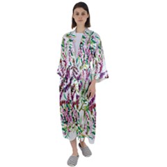 Flowers Maxi Satin Kimono by goljakoff