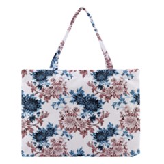 Blue And Rose Flowers Medium Tote Bag by goljakoff