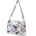 Blue and rose flowers Front Pocket Crossbody Bag View1