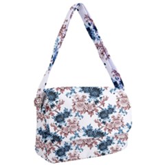 Blue And Rose Flowers Courier Bag by goljakoff