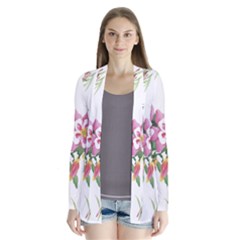 Garden Flowers Drape Collar Cardigan by goljakoff